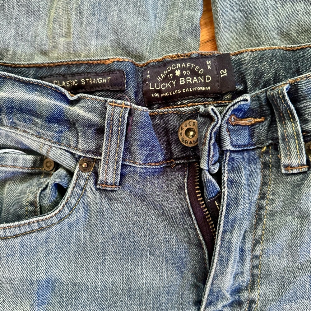 Lucky Brand - Girl’s (Sz 12) Blue Classic Straight Denim Jeans - Picture 2 of 3